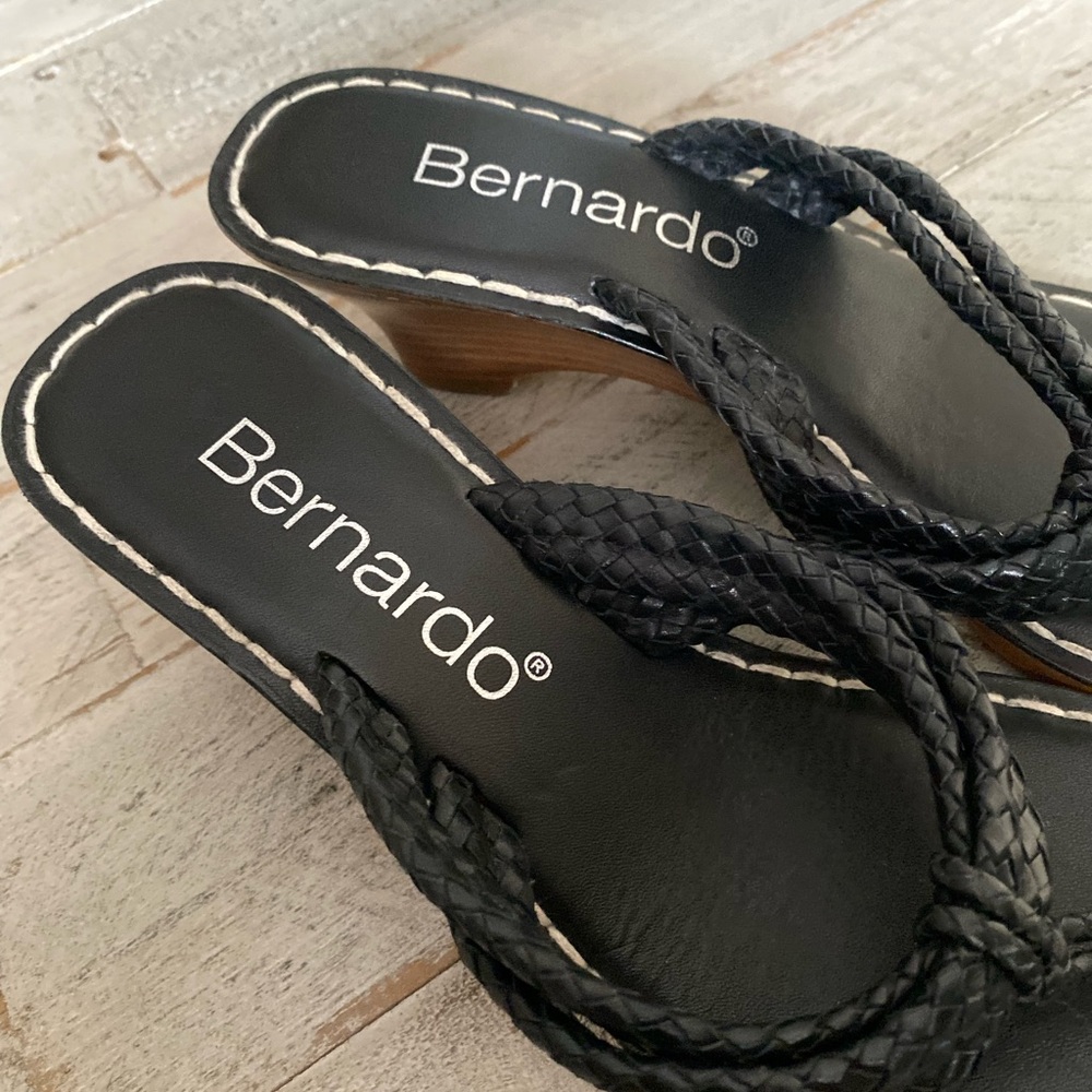 Bernardo Black Braided Sandals - Picture 2 of 6